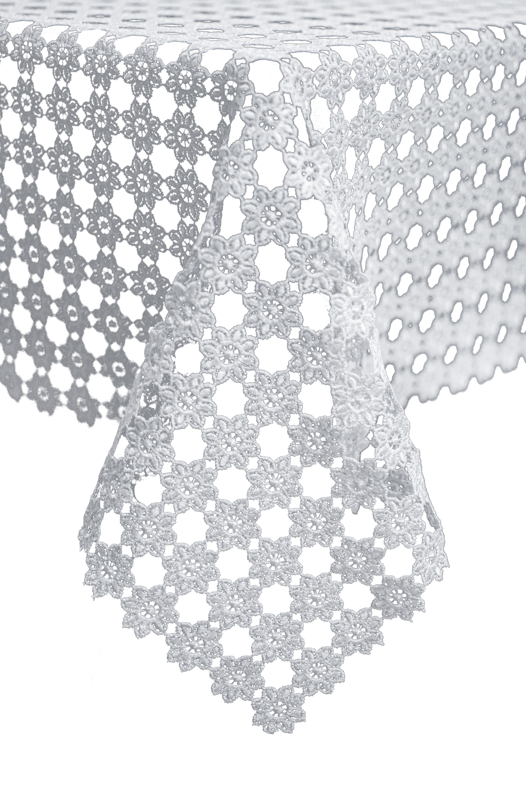 Obrus gipiurowy dekoracyjny koronkowy biały tkanina gipiurowa 80X160