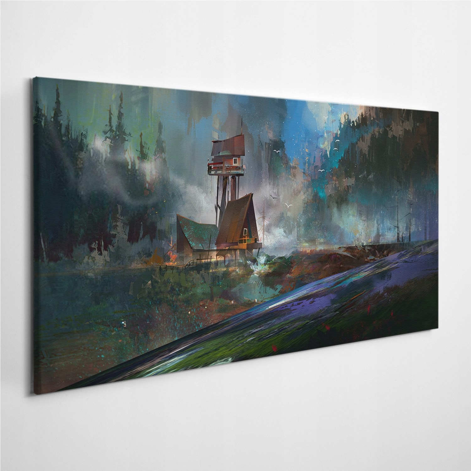 

Foto-obraz z zdjęciem Góry Krajobraz Domy 120x60