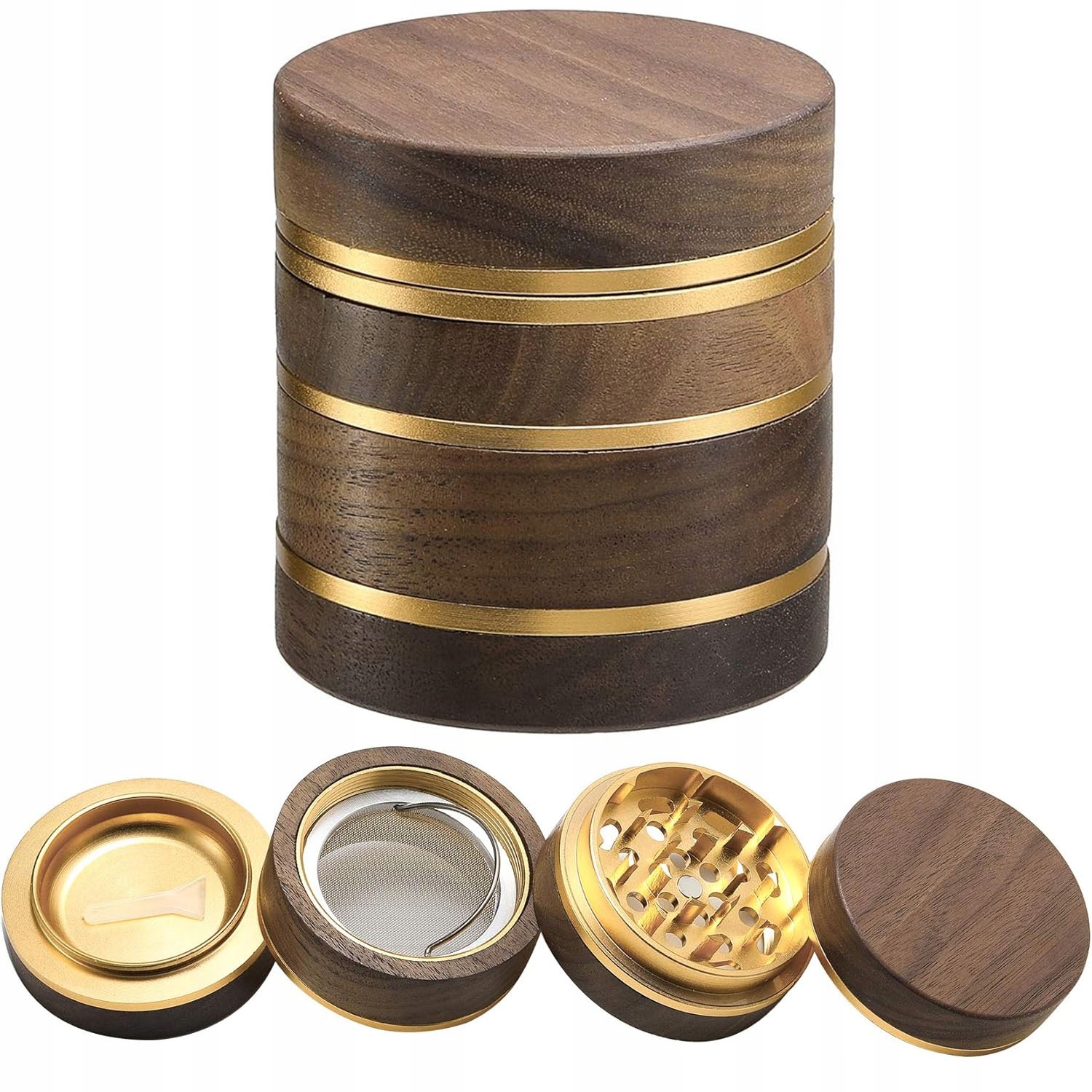 Mlýnek na sůl a pepř Mlýnky Dřevěné mletí Koření Ruční s filtrem