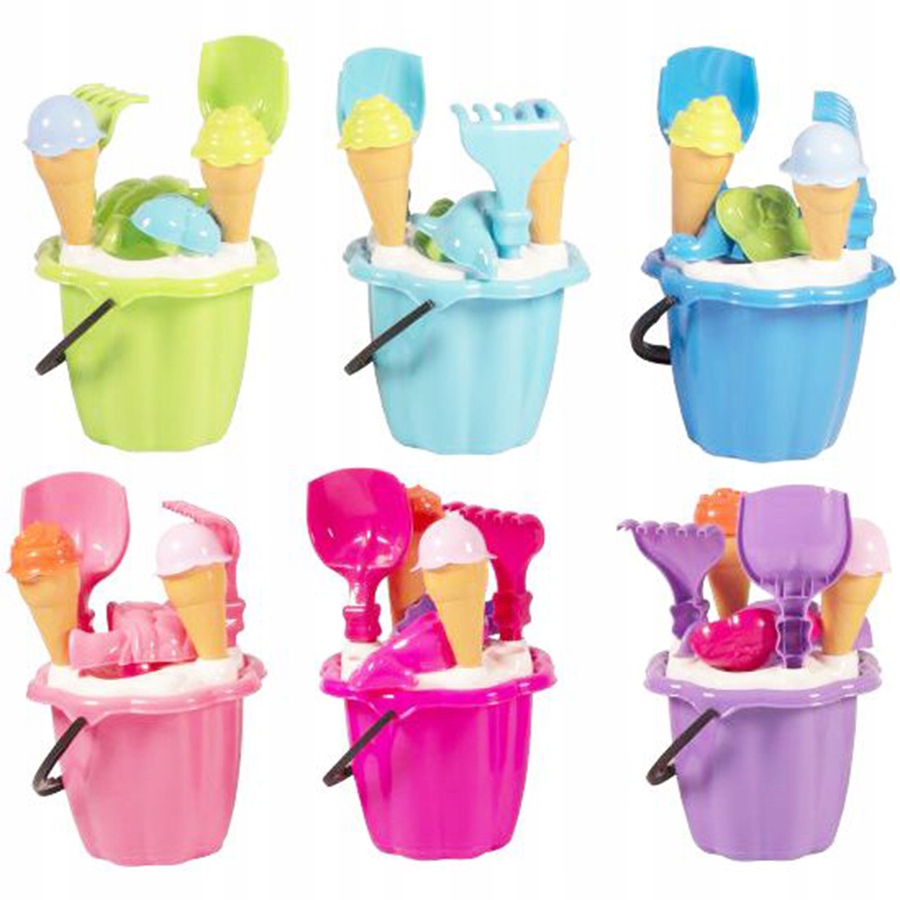 ZESTAW DO PIASKU WIADERKO Z FOREMKAMI I SITEM ŁOPA Kod producenta ZPLF