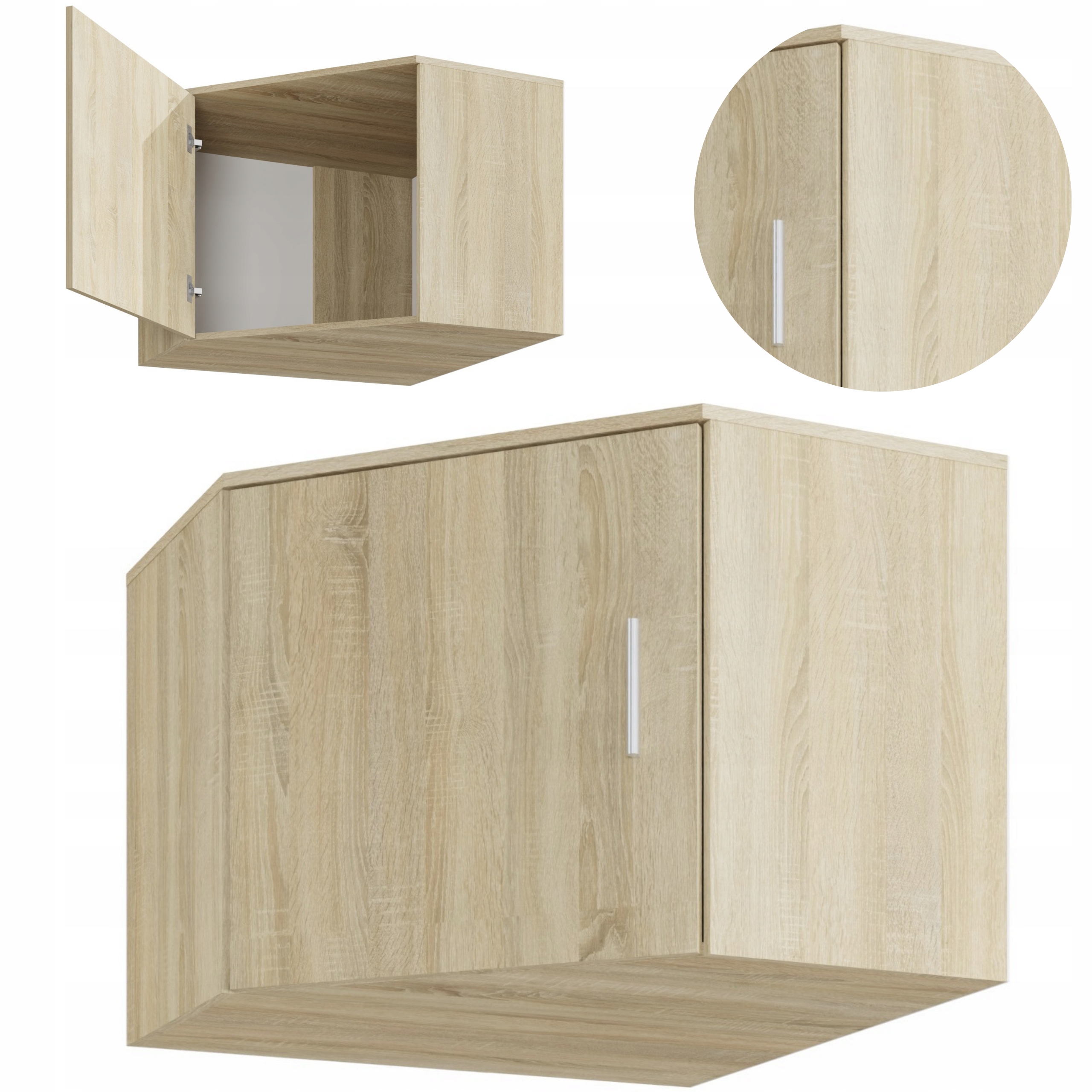 Nadstavec pro rohovou skříň Bodo 80x80 Dub Sonoma regál skříňka police sloupek