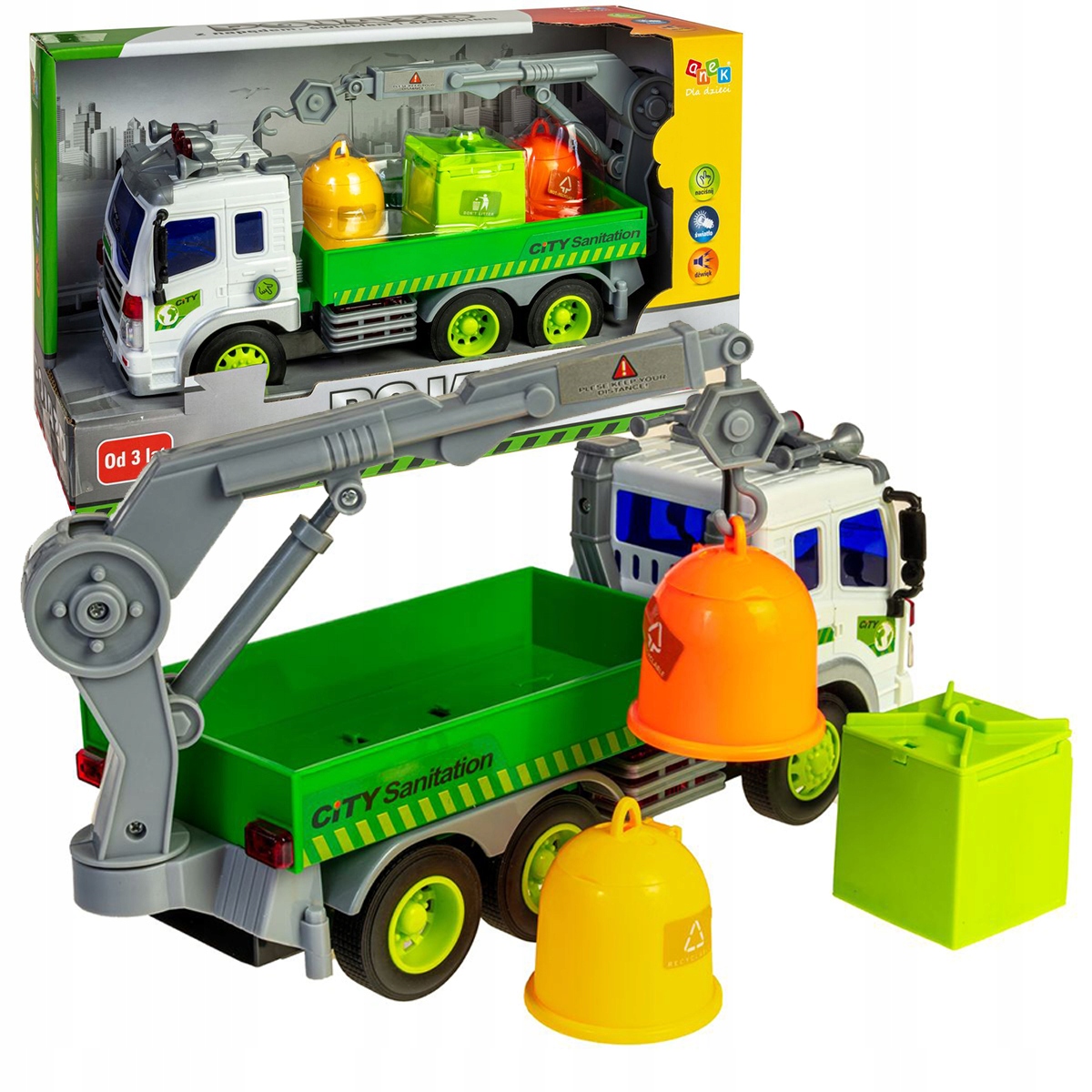 

Pojazd Auto Śmieciarka Światło-dźwięk WY309S Anek