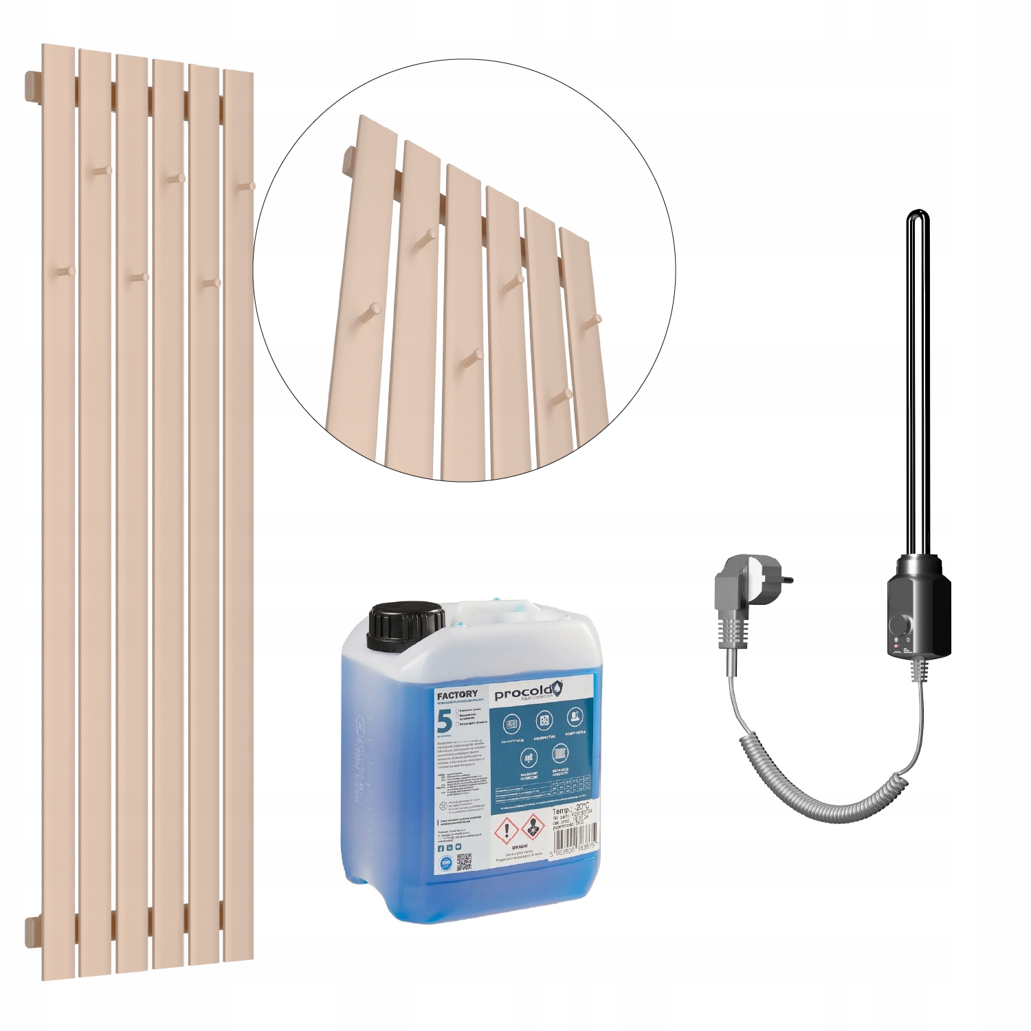 Set Elektrický ohřívač Bellohook 160x45 Zlatý Růžový