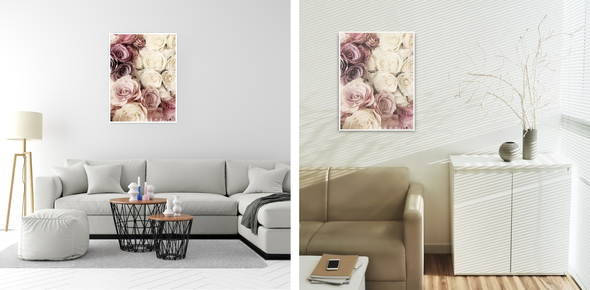 RÓŻE KWIATY plakat A1 59,4x84,1 cm #104 Wysokość produktu 84.1 cm