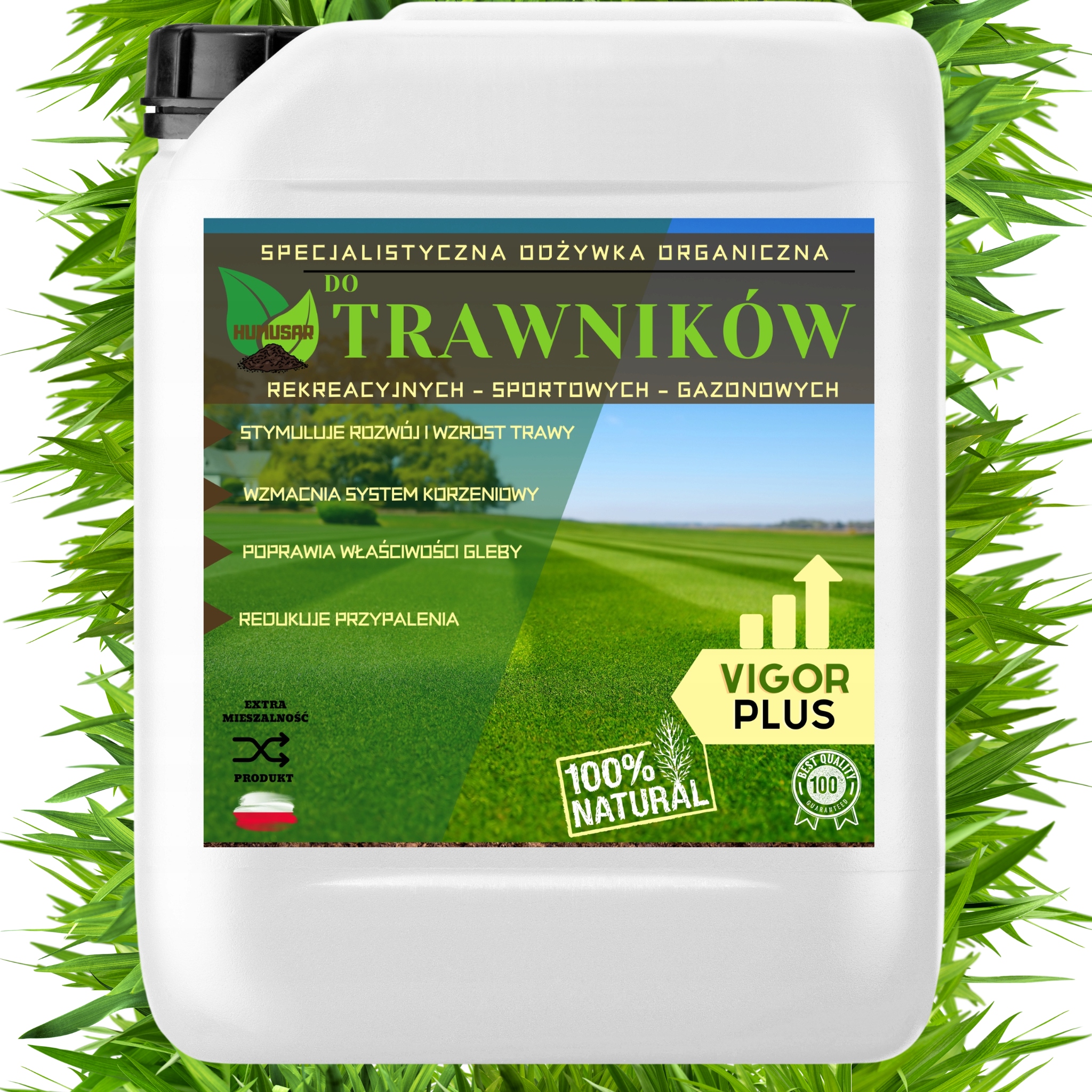 Organické hnojivo pro trávy 1000 m² Kondicionér pro trávník, vybarvení a růst