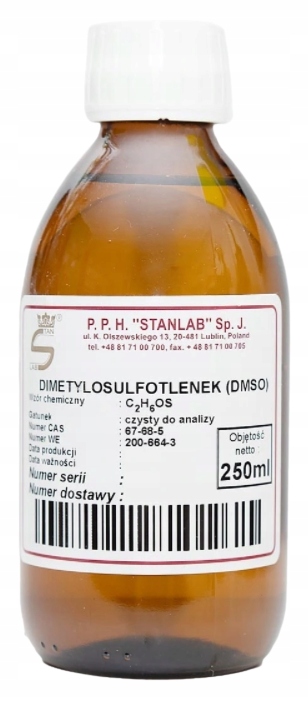 

Stanlab Dmso Dimetylosulfotlenek Czda 250ml
