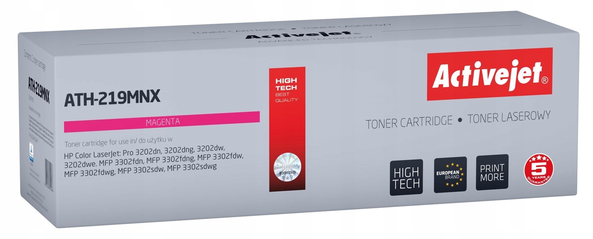 Activejet ATH-219MNX Toner (zamiennik Hp 219X W2193X; Supreme; 2500 stron;