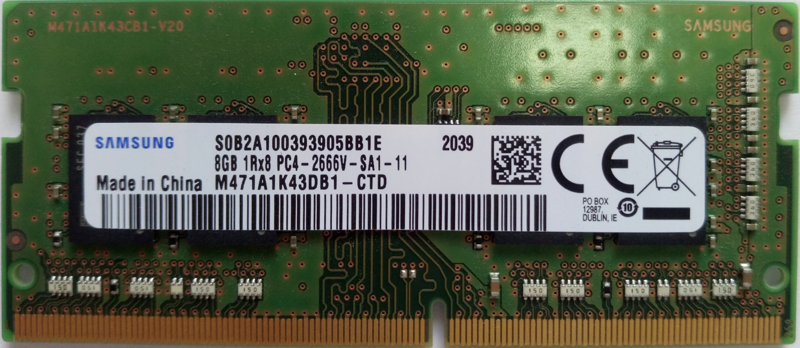 

Pamięć Ram 8GB DDR4 Samsung 2666 M471A1K43DB1-CTD