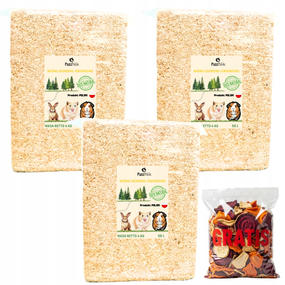 Levně Piliny podestýlka 12 kg pro hlodavce králíka kočky odprášené XXL Dárek!