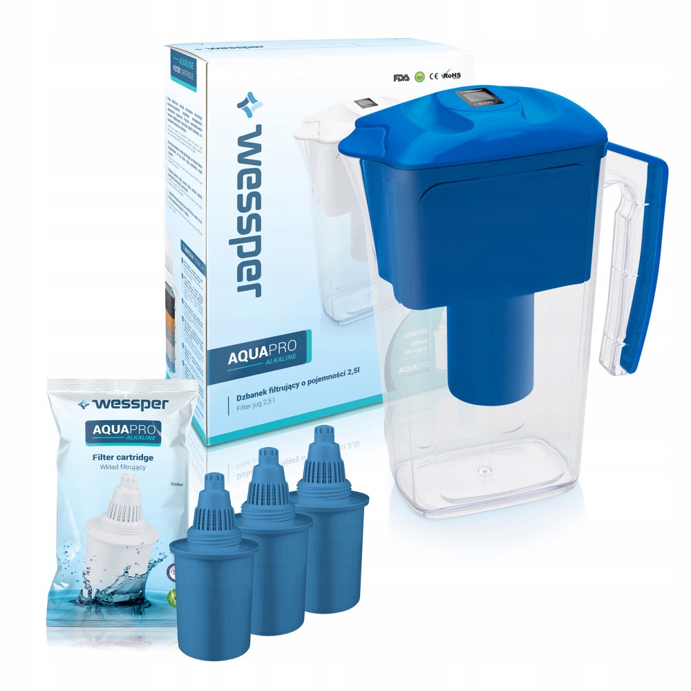 

Dzbanek alkaliczny woda alkaliczna 2.5l + 3 wkłady