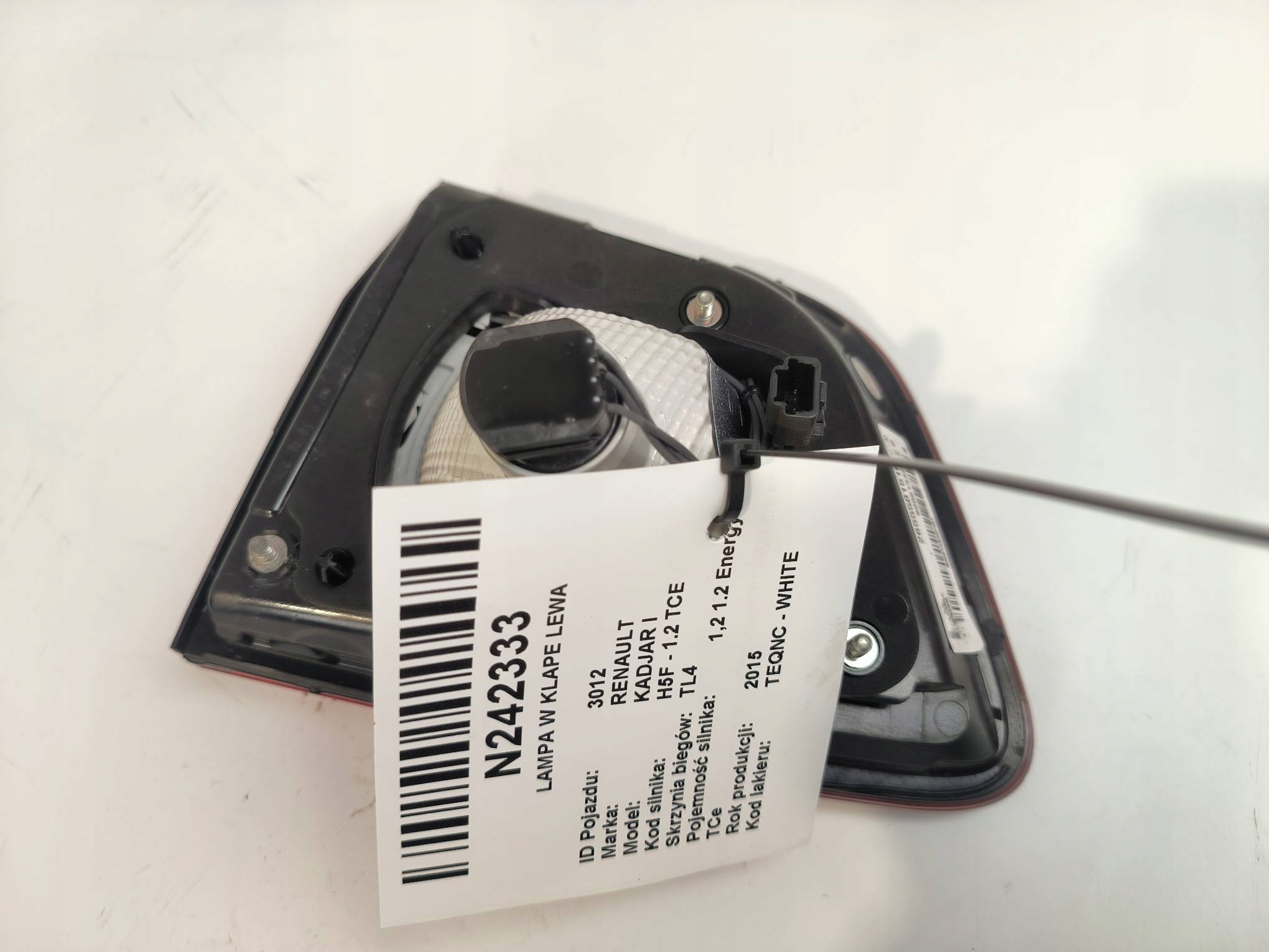 light to the bonnet left 265550151R RENAULT KADJAR and