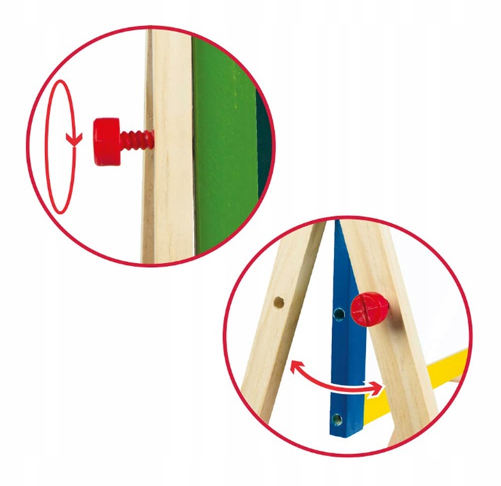 TABLICA MAGNETYCZNA DWUSTRONNA KREDOWA OBROTOWA Materiał drewno
