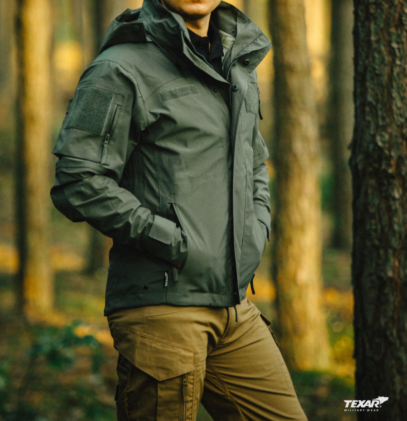 TEXAR KURTKA CONGER WODOODPORNA OLIVE roz. XL Waga produktu z opakowaniem jednostkowym 1 kg