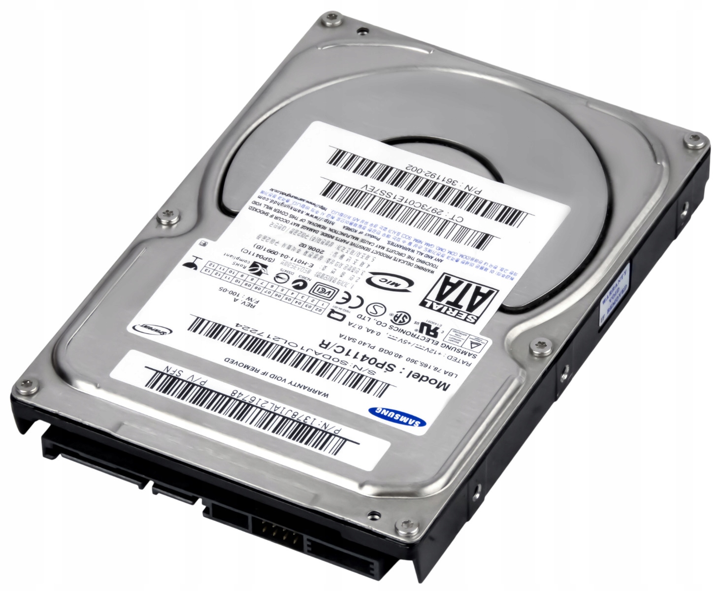 SAMSUNG SpinPoint PL40 40GB 7.2K 2MB SATA 3.5'' SP0411C/R Kod producenta SP0411C/R
