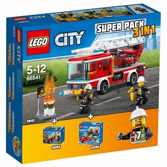 Lego City 66541 Straż Pożarna 3 w 1. Pack 3 in 1. Nowy. Ideał.