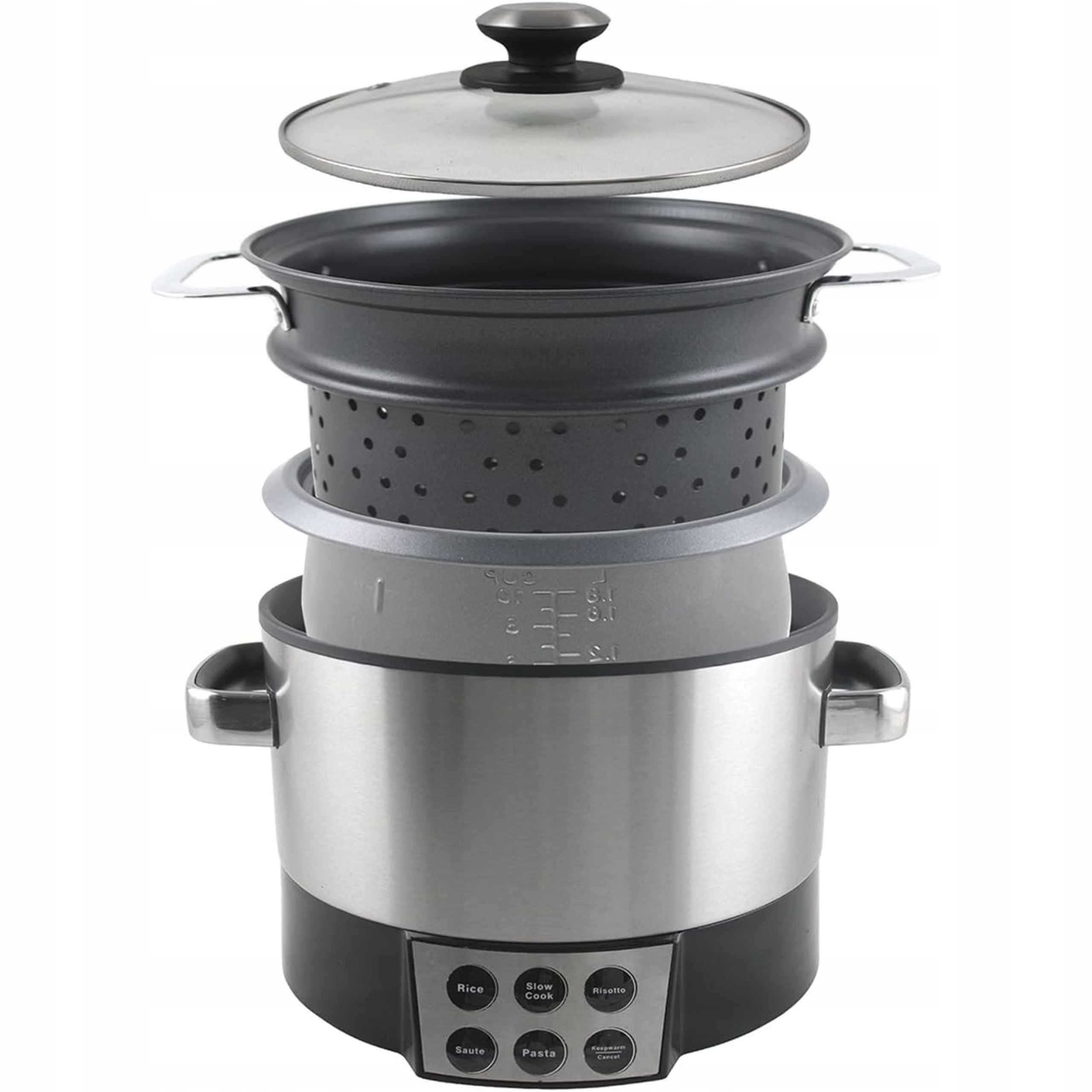 Multicooker 1,8L 1000W nerezová oceľ s automatickým zatváracím krytom