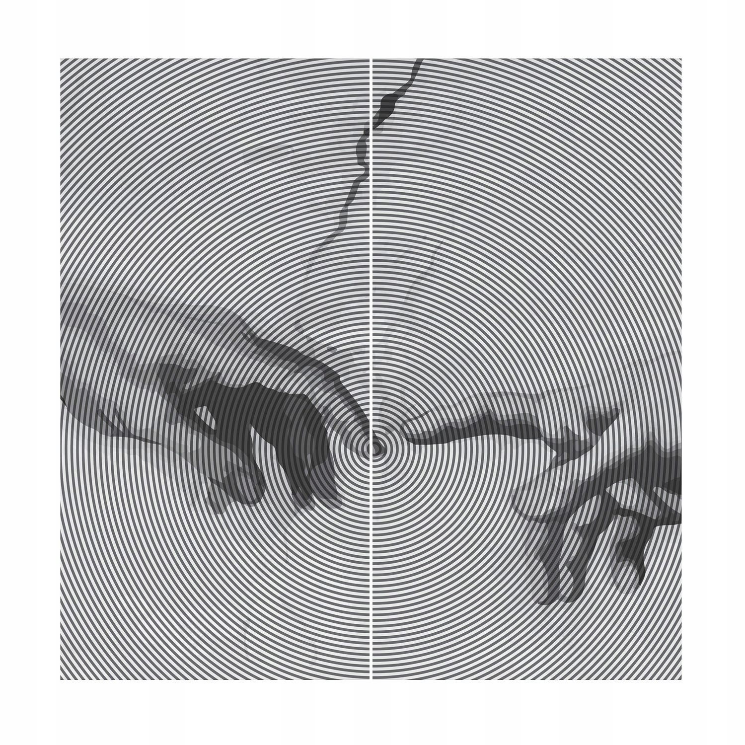 Štýlová dekoratívna fototapeta na vlies Hypnotické ruky 250 x 250 cm
