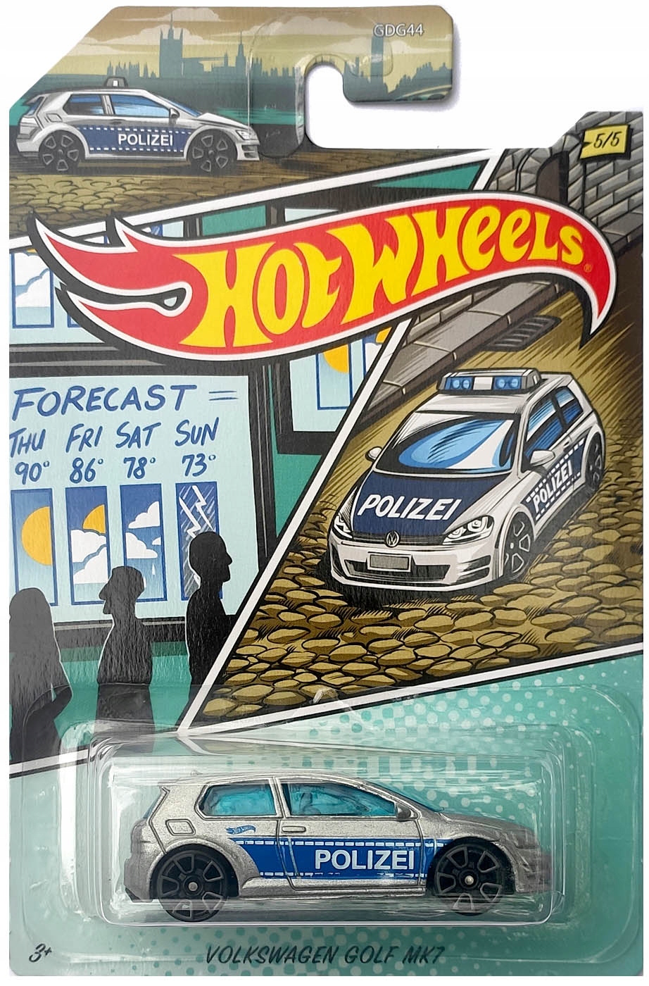 HOT WHEELS VOLKSWAGEN GOLF MK7 POLIZEI 5/5 1:64 NOWY !!!