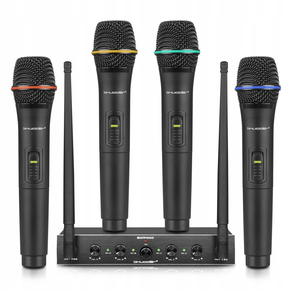 Bezdrátové mikrofony Shudder SDR1002 4 pro ruční použití