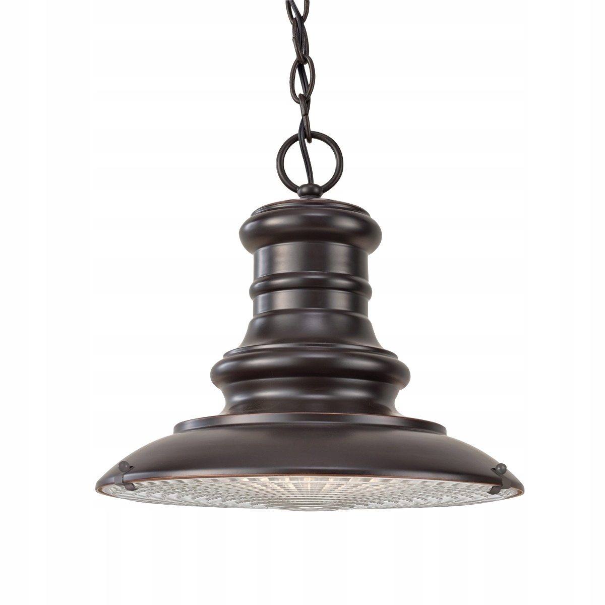 Vonkajšia závesná lampa klasická retro tmavohnedá 30 cm IP44 Feiss