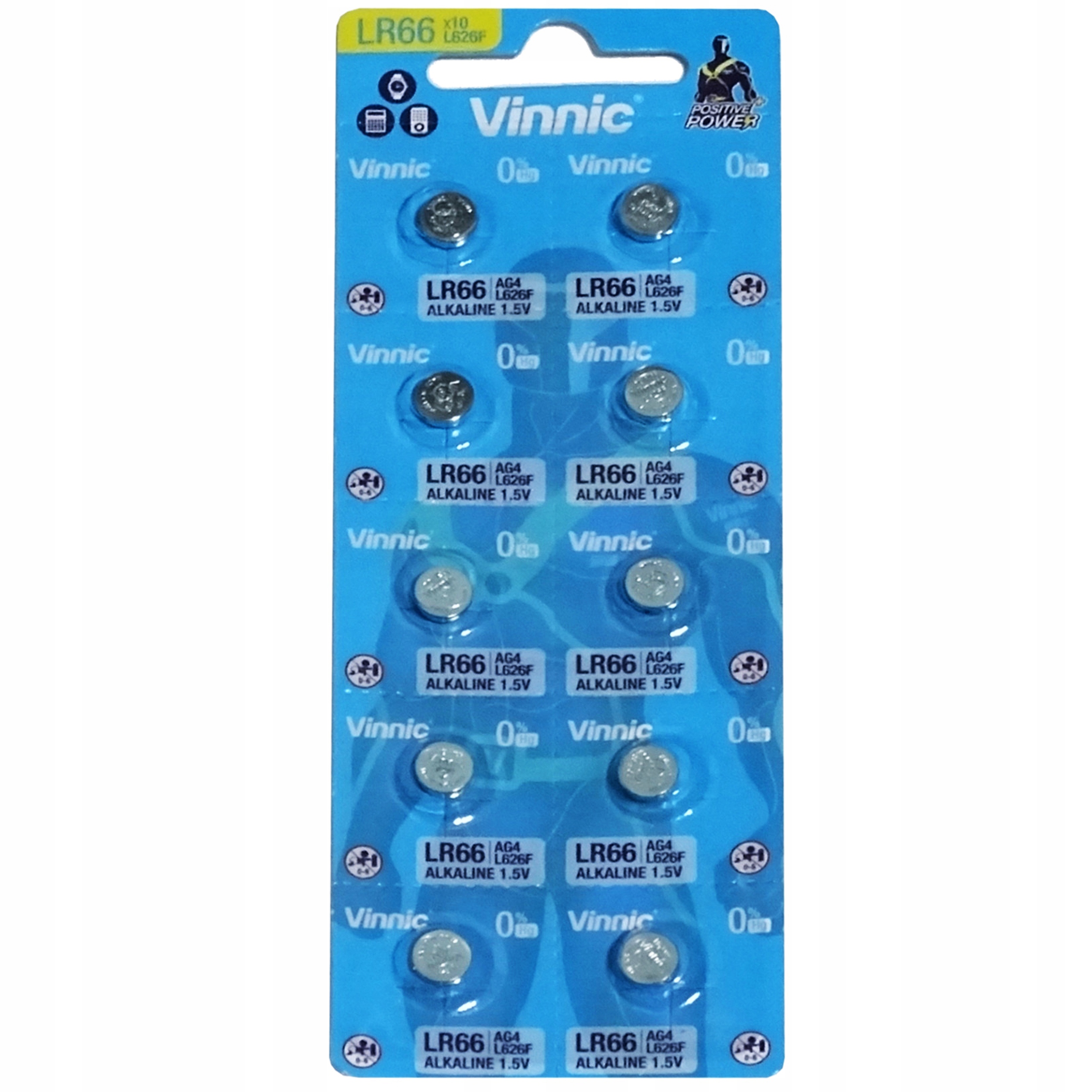 Аккумуляторная батарея guzikowa G4 377 alkaliczna Vinnic 1.5V x10 Marka Vinnic