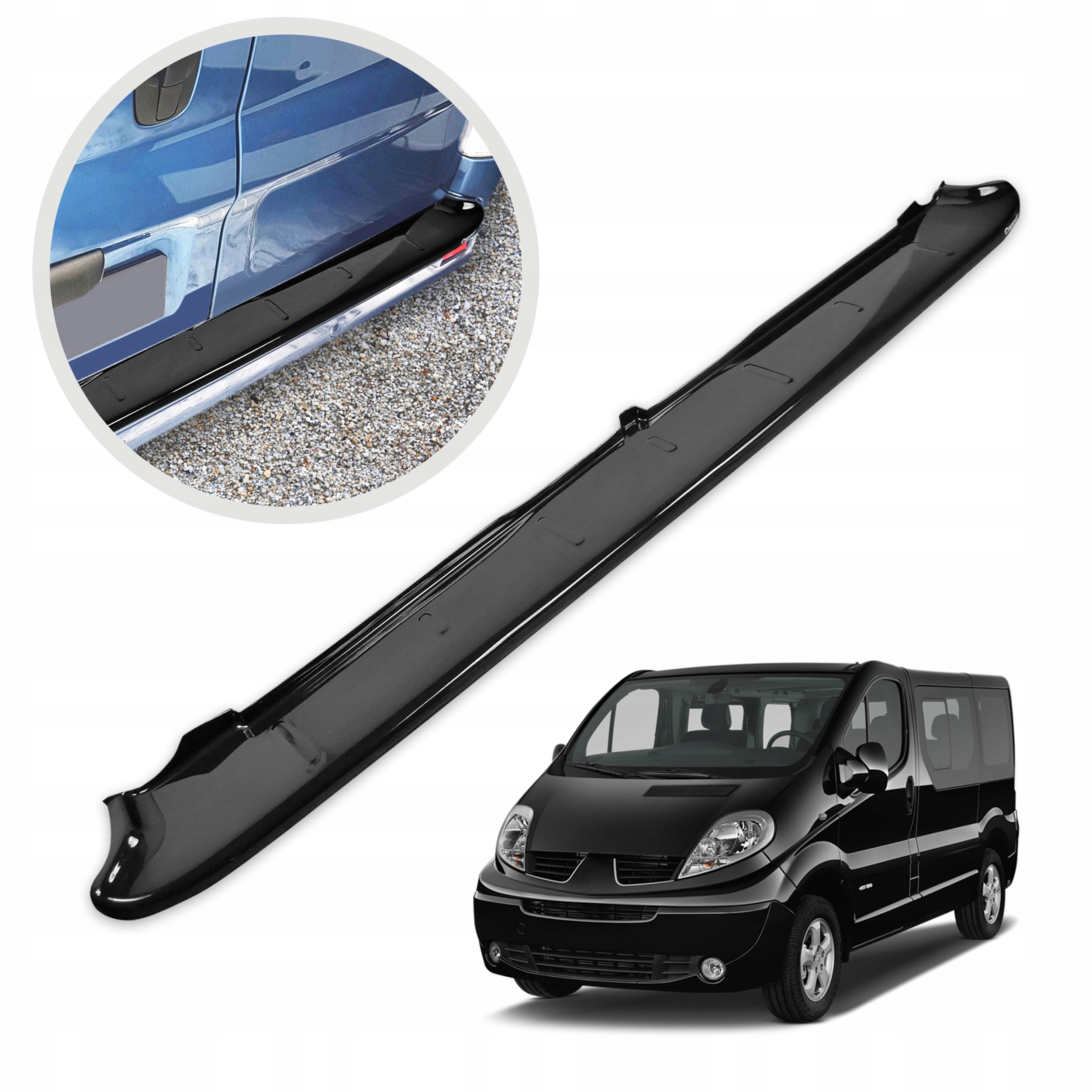 Ochranná lišta na zadný nárazník pre Renault Trafic 2001-2014