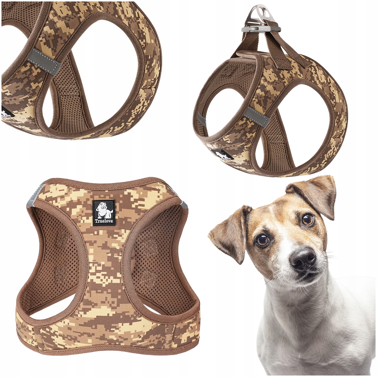 Levně Postroje Pro Malého Psa Step-in Nastavitelné Truelove Mini Lehké Hnědé S