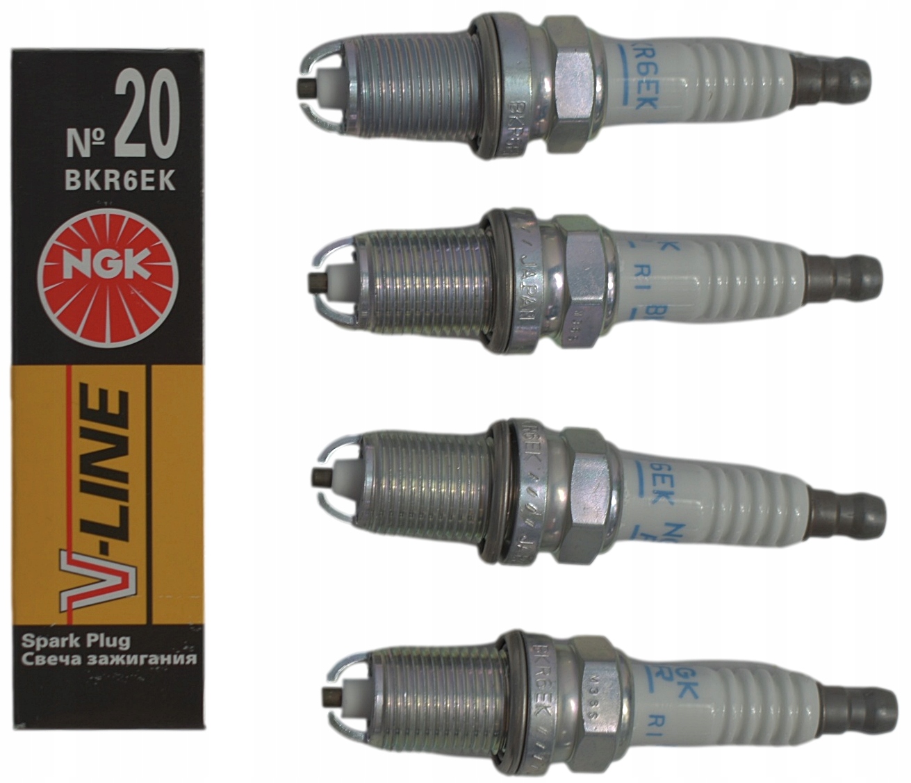NGK 4388 ŚWIECE ZAPŁONOWE 4 SZTUKI NGK V-LINE 20 BKR6EK