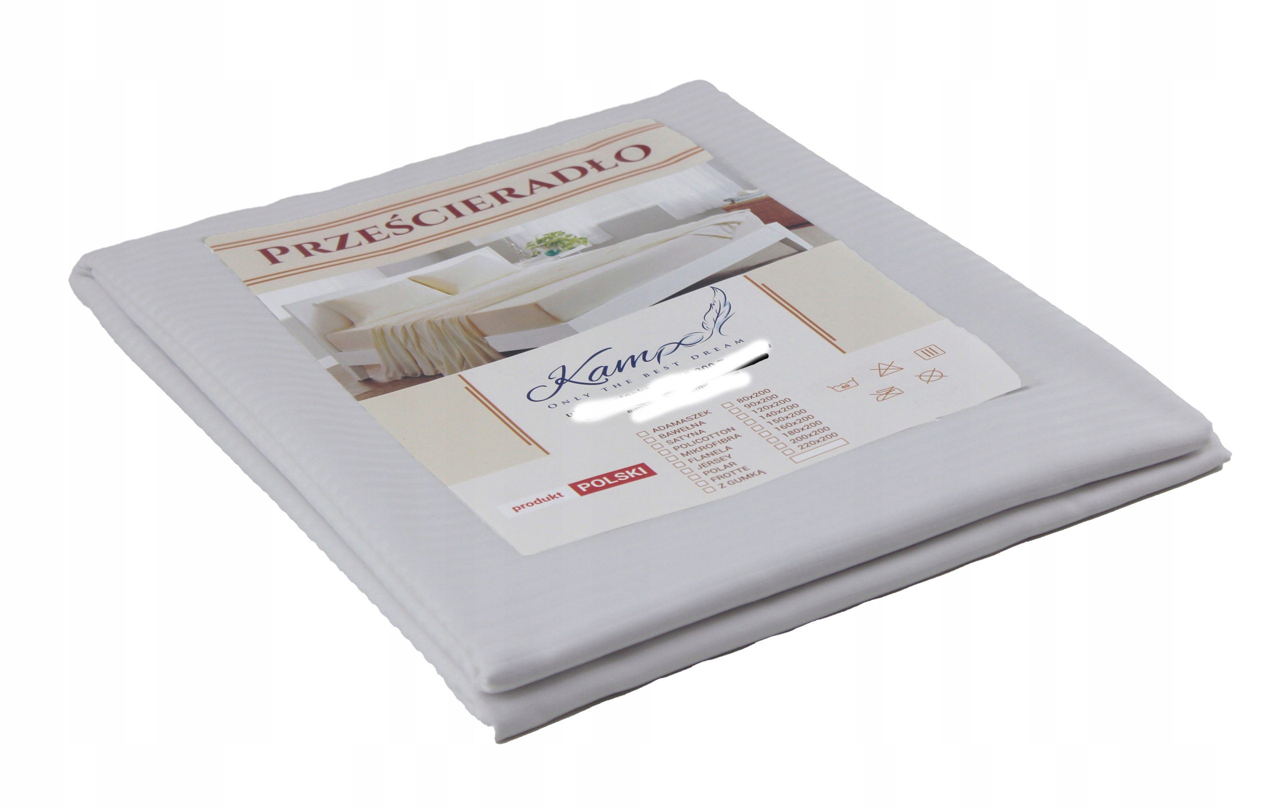 Prostěradlo Prostěradlo Damašek Pásek 4 MM Bavlna 100% 200X220 Hotel