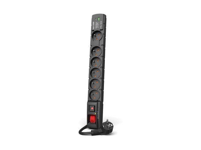 Acar Listwa zasilająca Acar S6 Usb A+c 1.5m 6X PD3.0