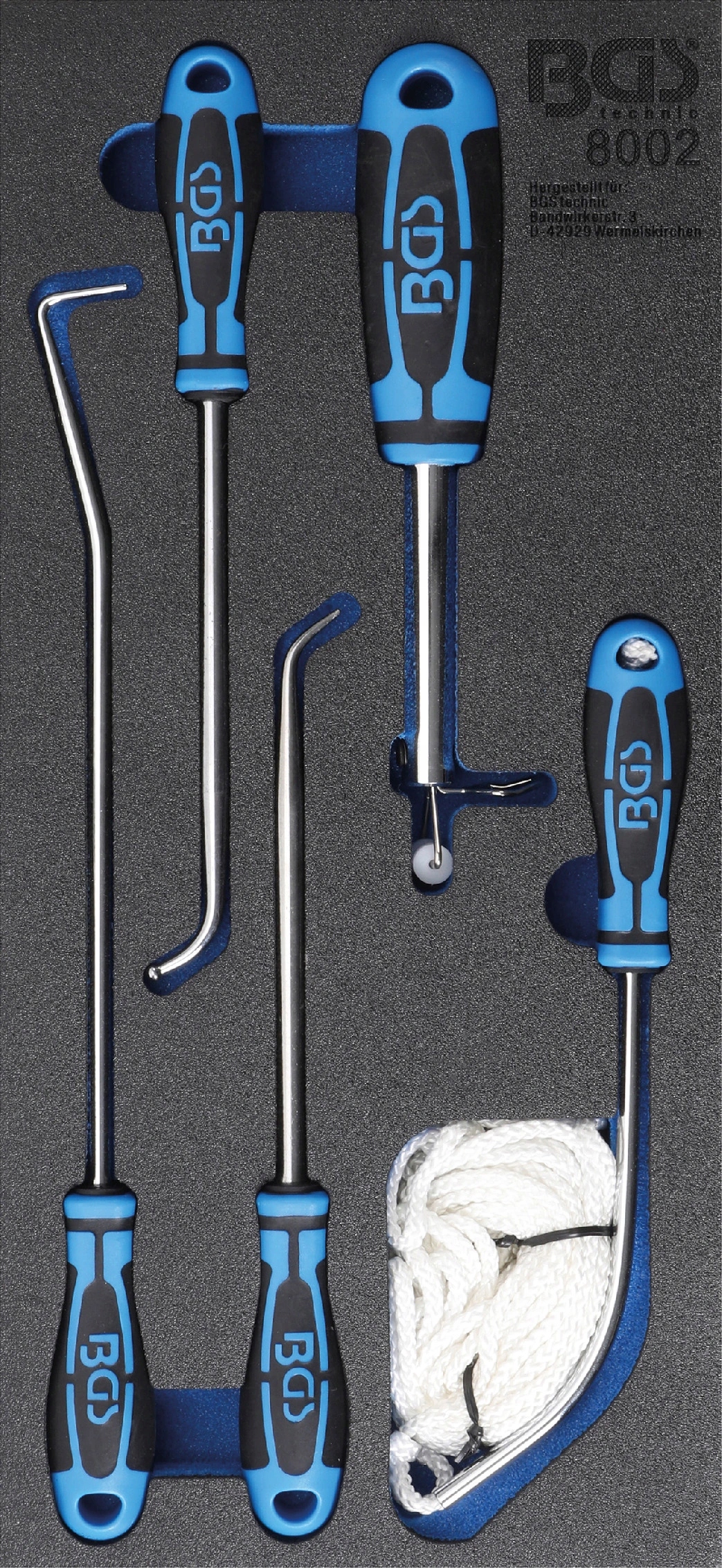 Bgs 8002, Vložka do dielenského vozíka 1/3: súprava náradia na čelné sklá 5 ks