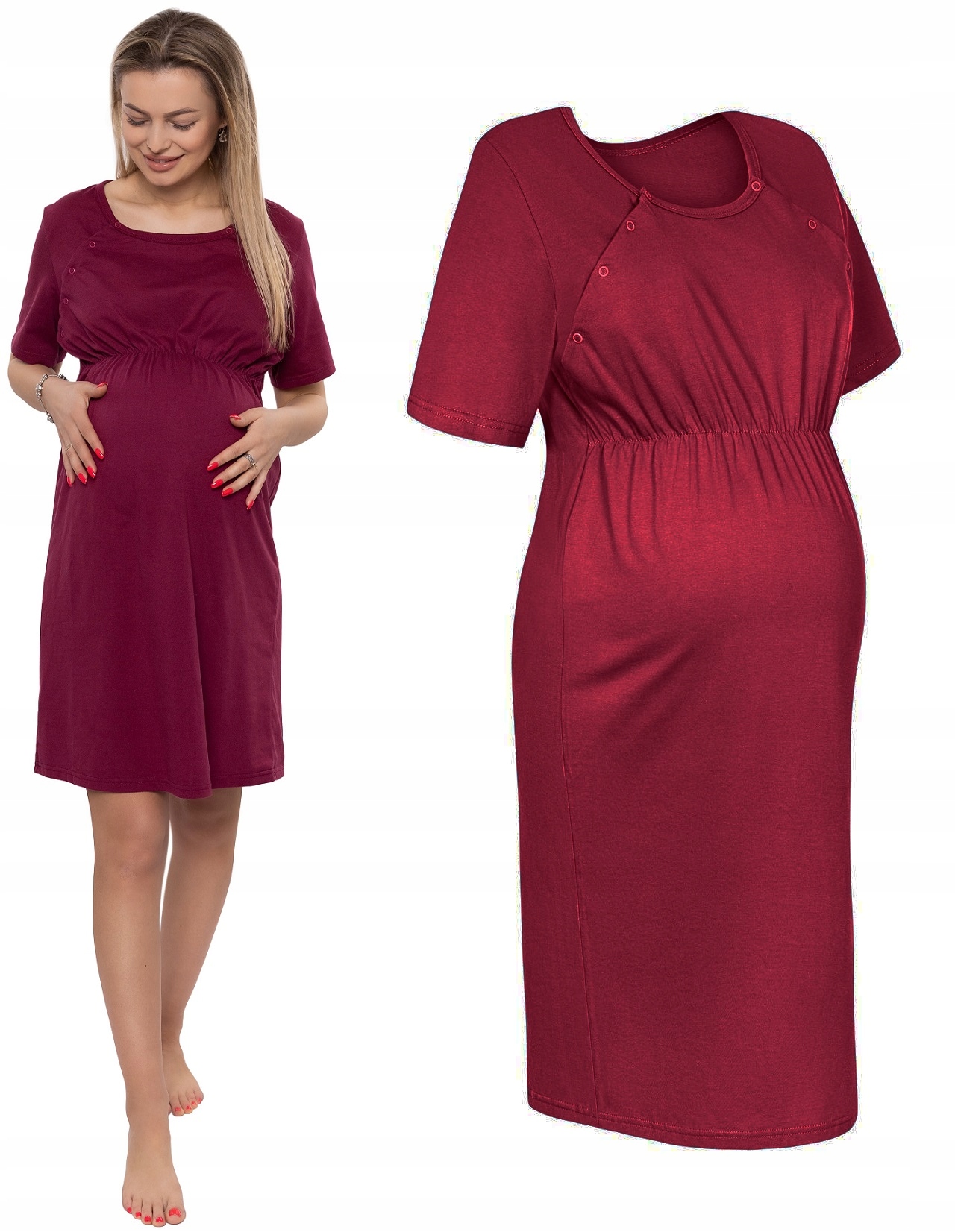 

Koszula Nocna Ciążowa Do Porodu Karmienia roz.L