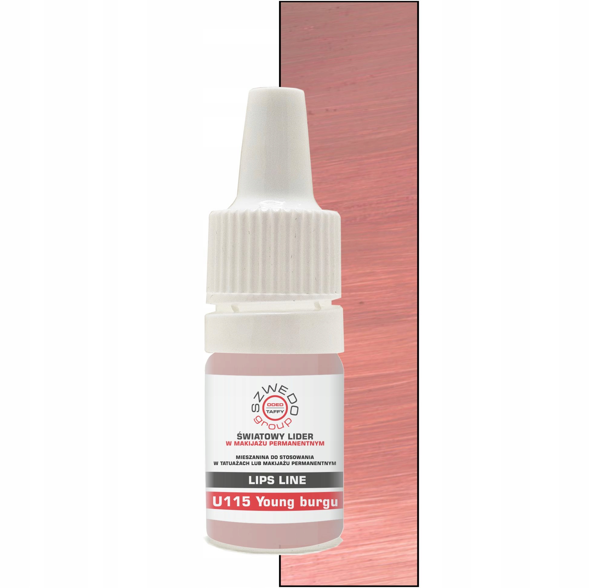 U115 Young Burgundy – světle burgundský pigment pro permanentní make-up rtů