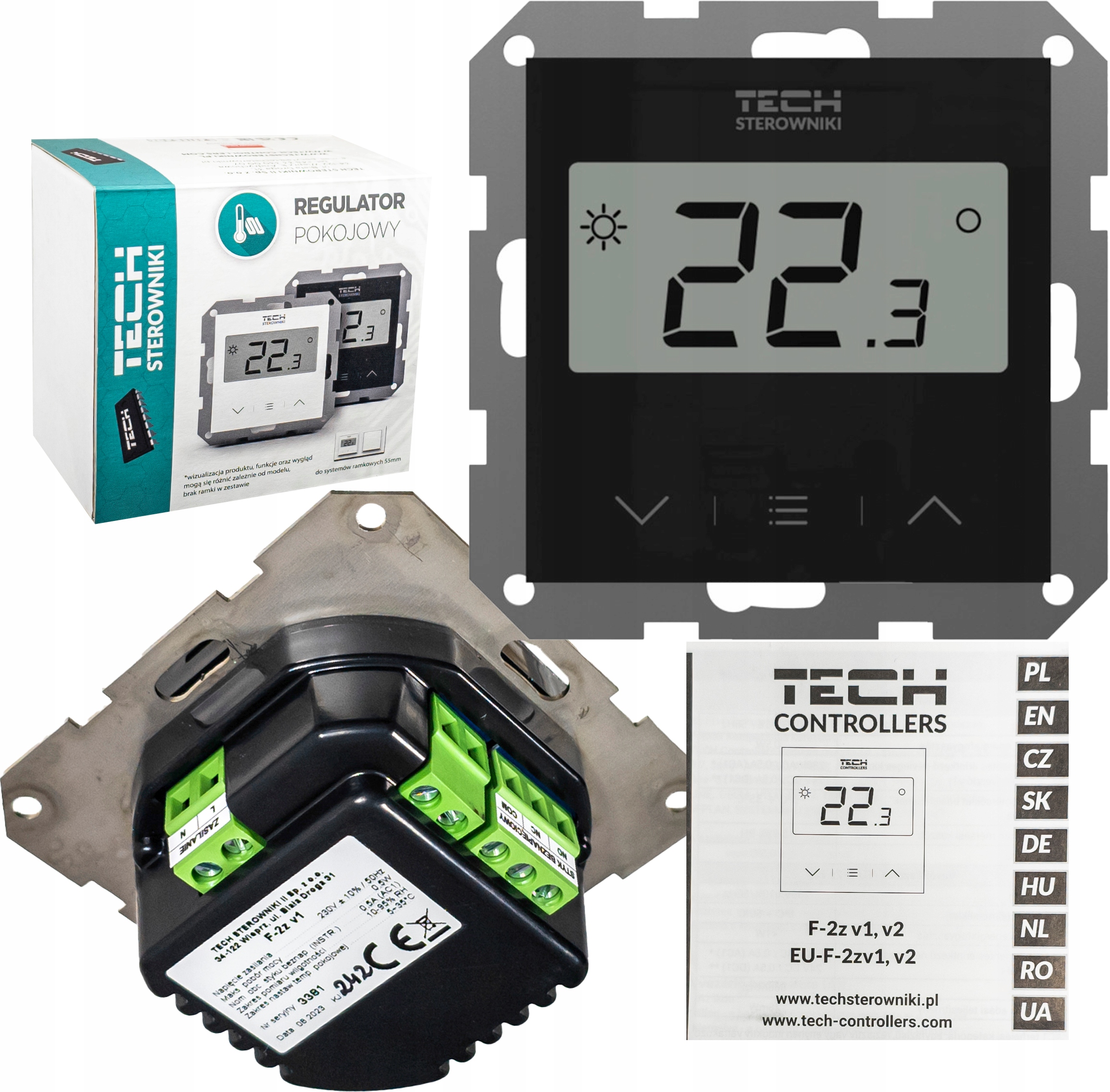 Drôtový Regulátor Teploty, Izbový Termostat F-2Z V1 Tech