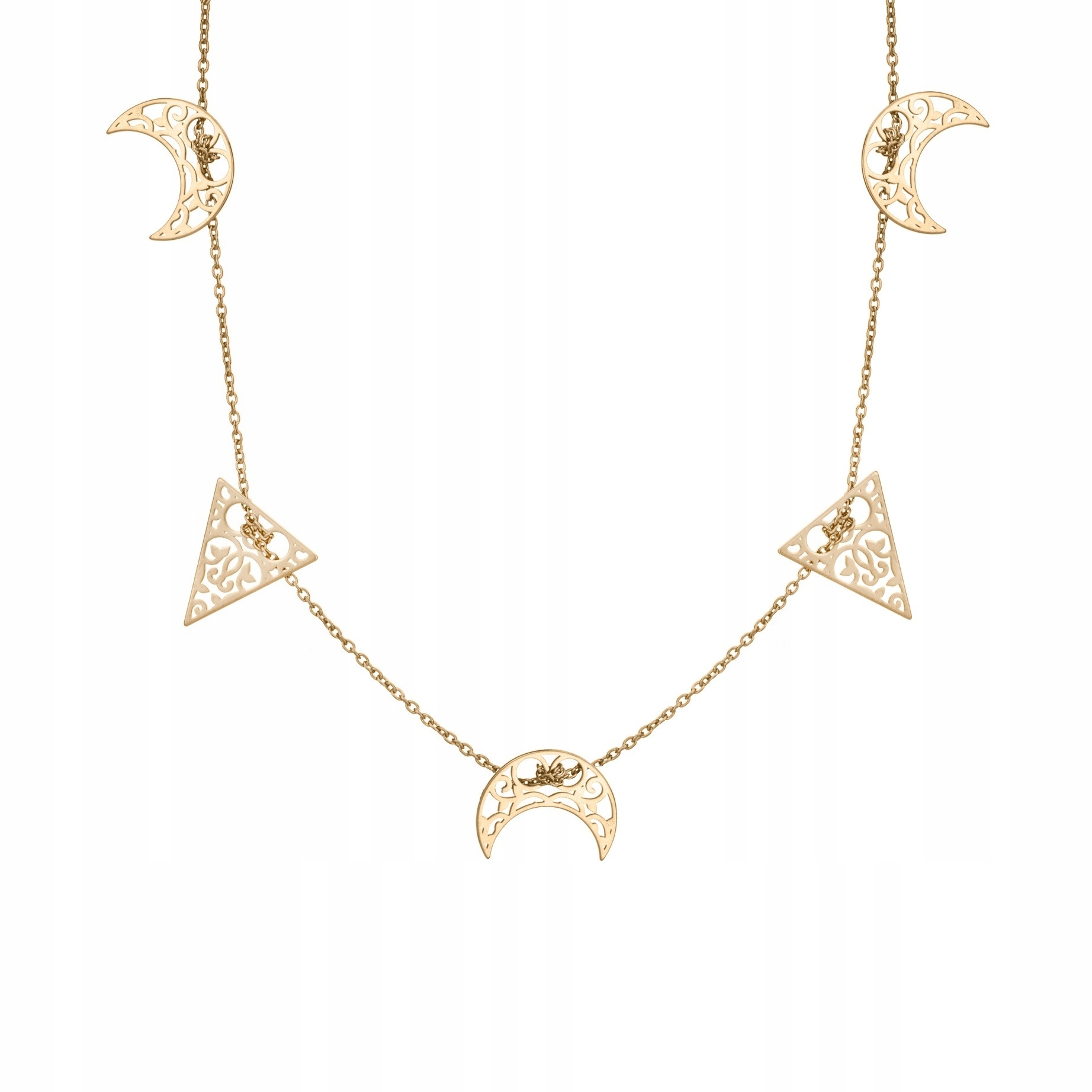 

Celebrytka srebrna pozłacana 925 Ażurowa