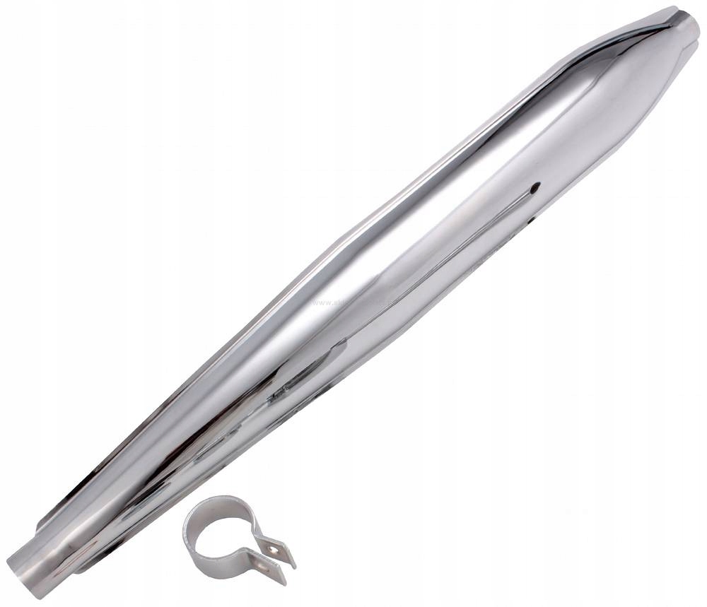 Nový Polský Tlumič Výfuku Wsk 125 Chrom Objímka