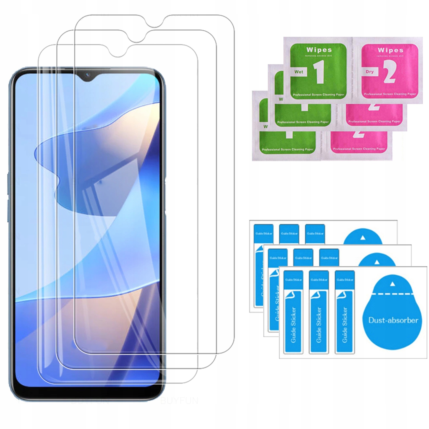 

3x Szkło Hartowane Szybka 9H do Oppo A15 A15s