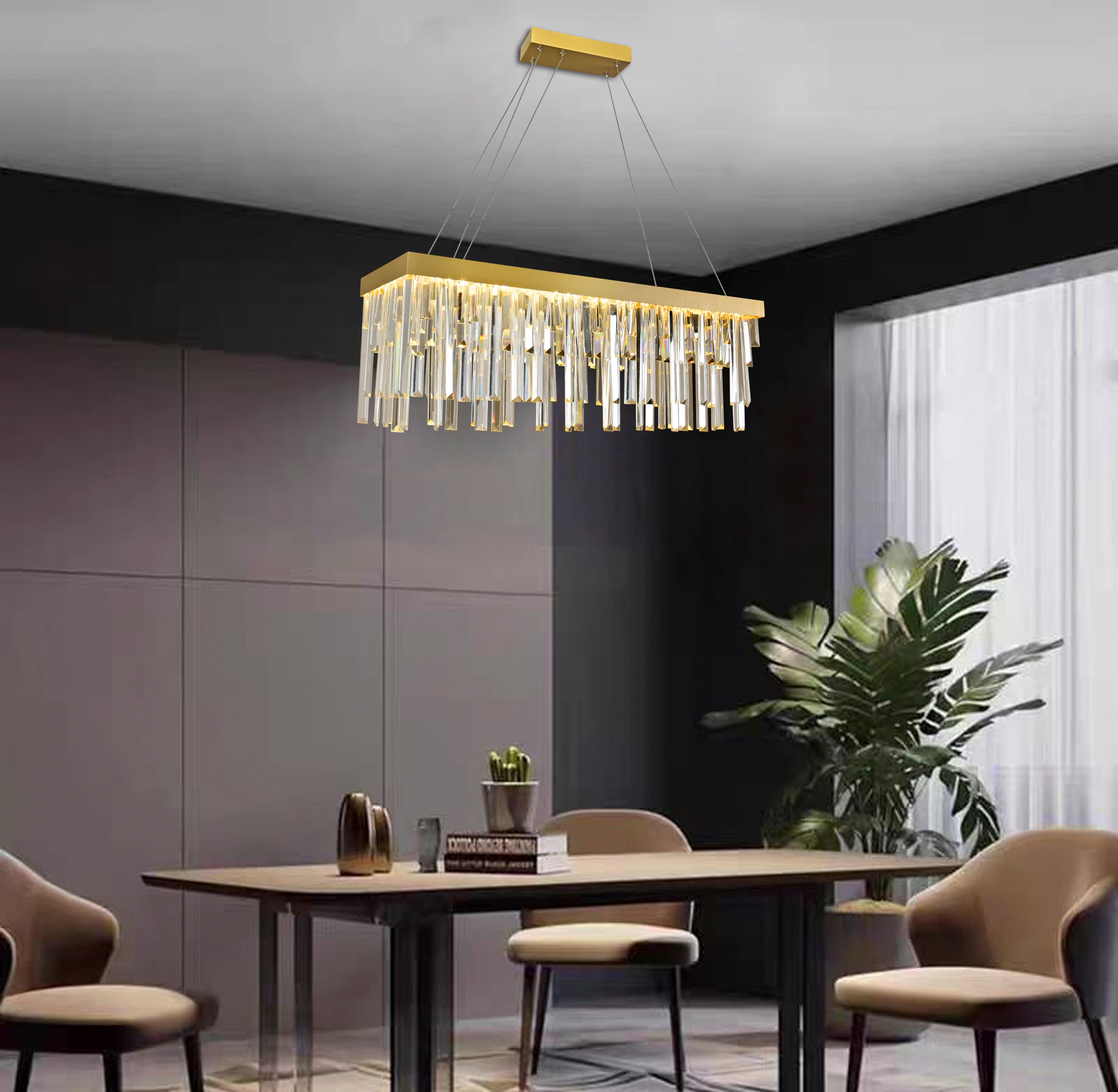 Závěsná lampa obdélníková Lauret – Elegantní design pro moderní interiéry
