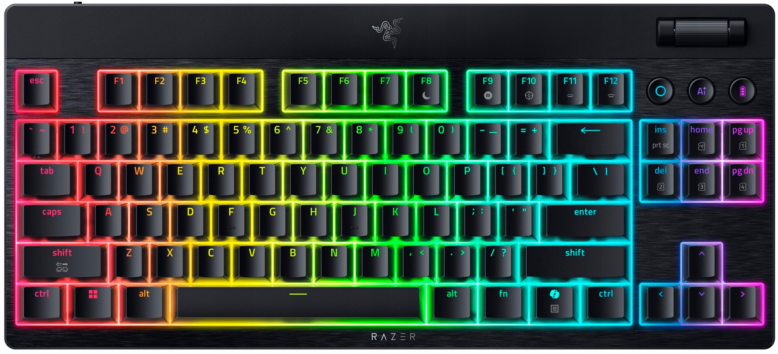 Razer Klawiatura BlackWidow V4 Low-Profile TKL HyperSpeed, Pomara?czowy, US — 7
