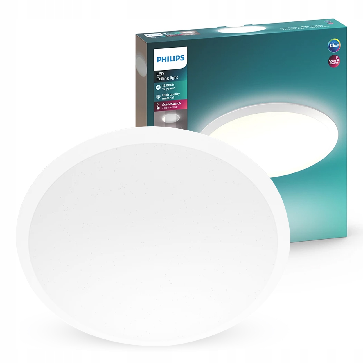 Stropní Svítidlo Led Stropní Svítidlo na omítku 18W 4000K Bílá 35cm Philips Cavanal