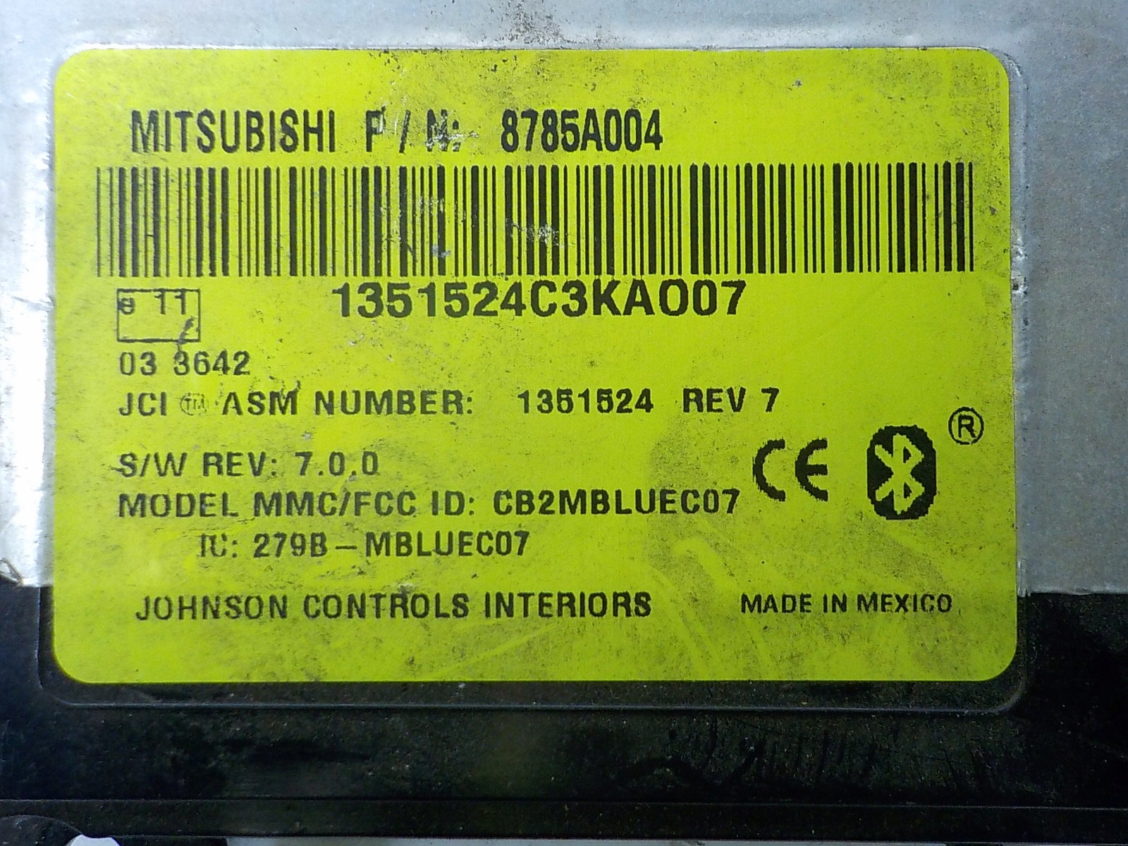MITSUBISHI OUTLANDER II modul BLUETOOTH 8785A004