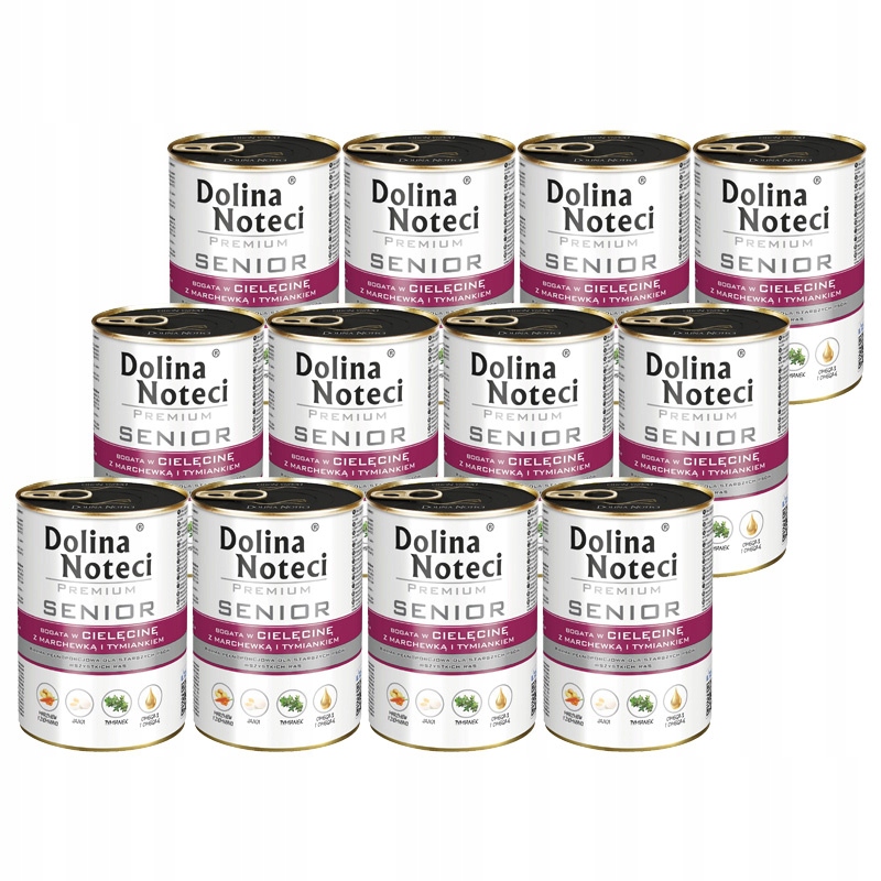 Krmivo pro psy Dolina Noteci Premium Senior bohaté na telecí maso 12 x 400g