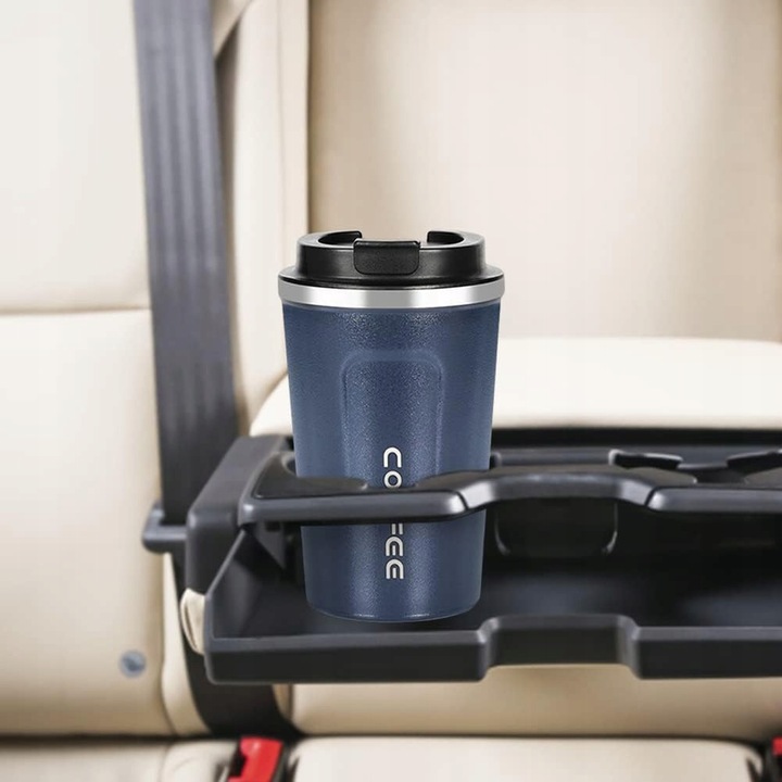 KUBEK TERMICZNY DO SAMOCHODU TERMOS 510ML LCD SMART NA KAWĘ NIEBIESKI Marka bez marki