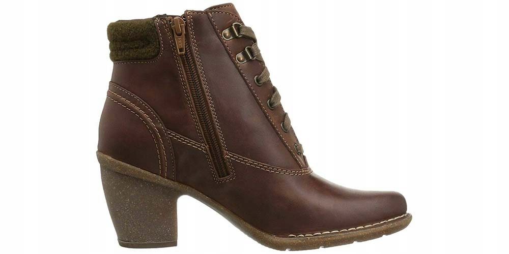 Botki Clarks Carleta Crane brązowe skórzane 37