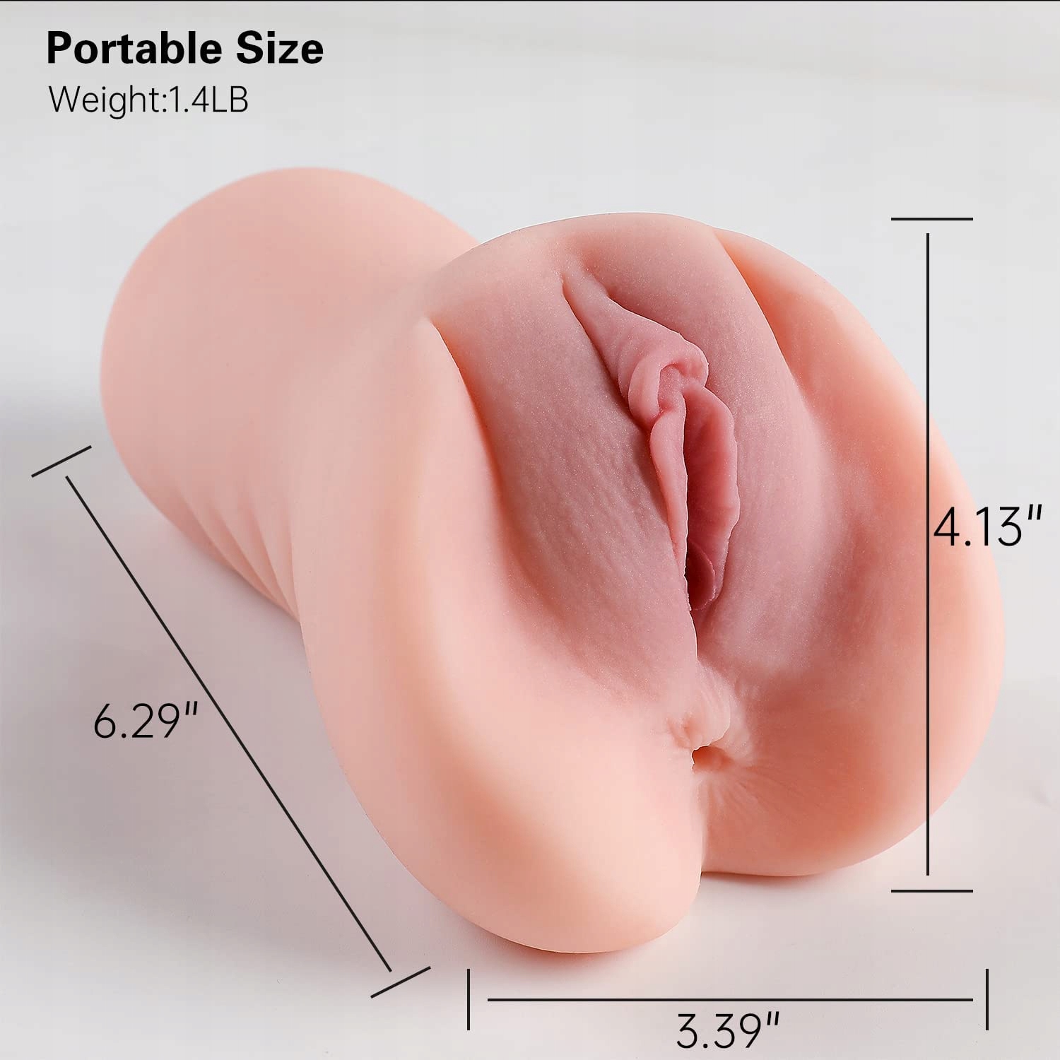 2IN1 MASTURBATOR DLA MĘŻCZYZN REALISTYCZNA KIESZONKOWA POCHWA I ANAL 3D — miniatura 3