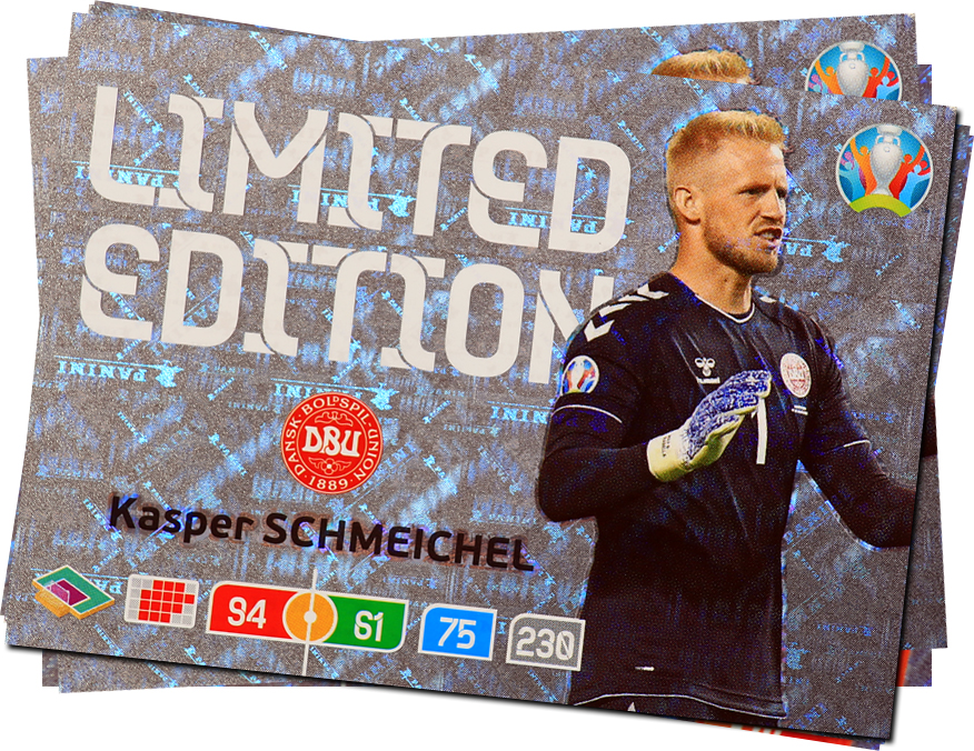 SCHMEICHEL Limited Edition karta panini EURO 2020