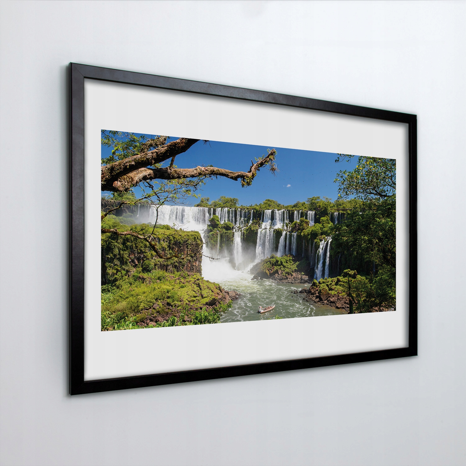 Obraz v rámu na zeď Vodopád stromy 60x40 cm