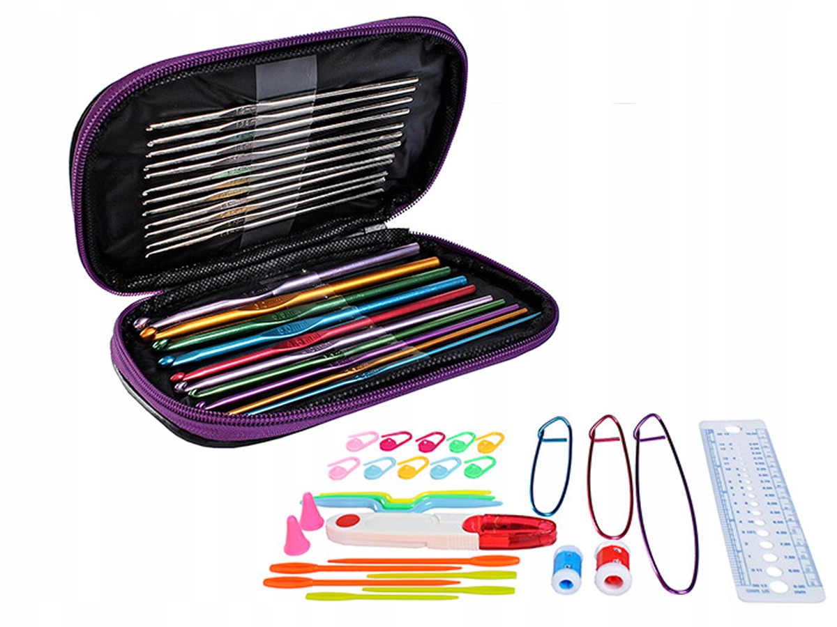 zestaw szydełek 50 szt. w etui — 12