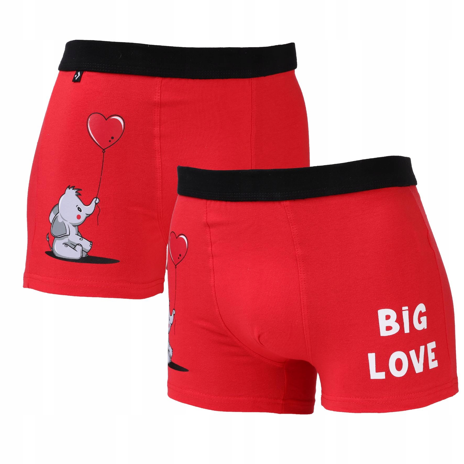 

Śmieszne bokserki Big Love, walentynki, XL