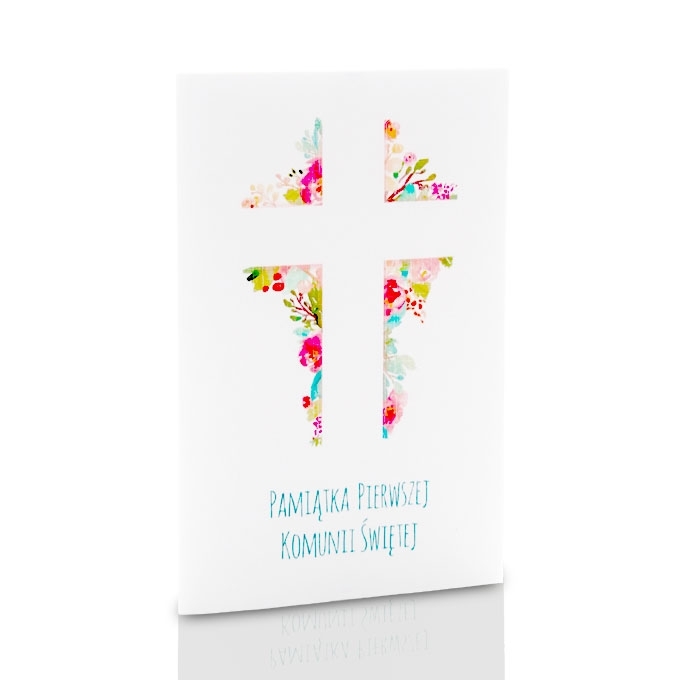 Mini-Album Komunijny krzyż na trzy zdjęcia 15x21